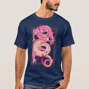 Rosa chinesischer Drache T-Shirt