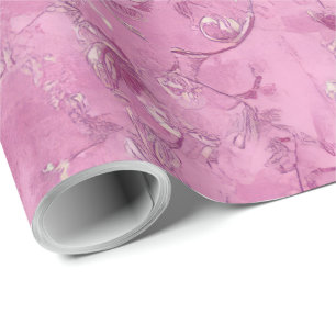 Rosa Chinoiserie-Decoupage Geschenkpapier