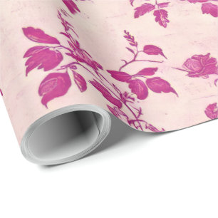 Rosa Chinoiserie-Decoupage Geschenkpapier