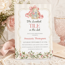 Rosa Chinoiserie-Kachel-Mahjong-Mädchen-Baby-Party