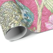 Rosa Chinoiserie Pfauenblume Geschenkpapier (Rolleneckpunkt)