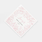 Rosa Chinoiserie Servietten, rosa Servietten (Ecke)