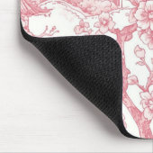 Rosa Chinoiserie-Toile-Drache Kirschblüte Mousepad (Ecke)