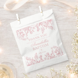 Rosa Chinoiserie Vintage Blumen Dessert Geschenktütchen