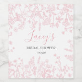 Rosa Chinoistikweinetiketten Weinetikett (Einzelnes Label)