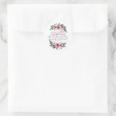 Rosa Christliche Blütenbibel Verse Isaiah 40 Runder Aufkleber (Tasche)