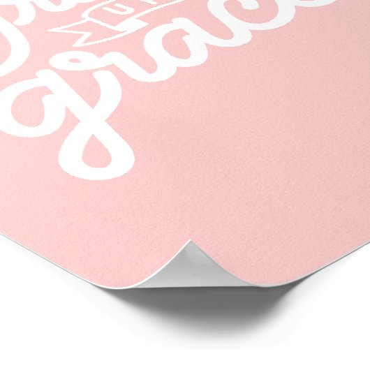 Rosa Christliche Grace auf Anmut Poster (Ecke)