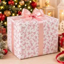 Rosa Christstollen-Weihnachtspapier