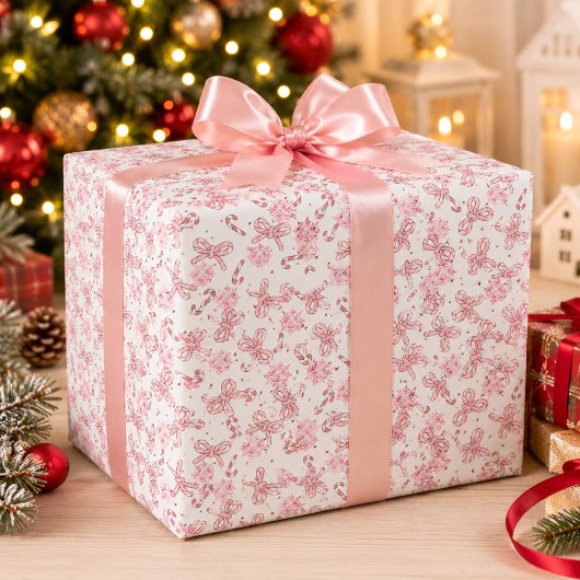 Rosa Christstollen-Weihnachtspapier Geschenkpapier