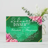 Rosa Chrysanthema Gold Probe Dinner Einladung (Stehend Vorderseite)