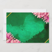 Rosa Chrysanthema Gold Probe Dinner Einladung (Rückseite)