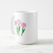 Rosa Chrysanthema Kaffeetasse (Vorderseite Links)
