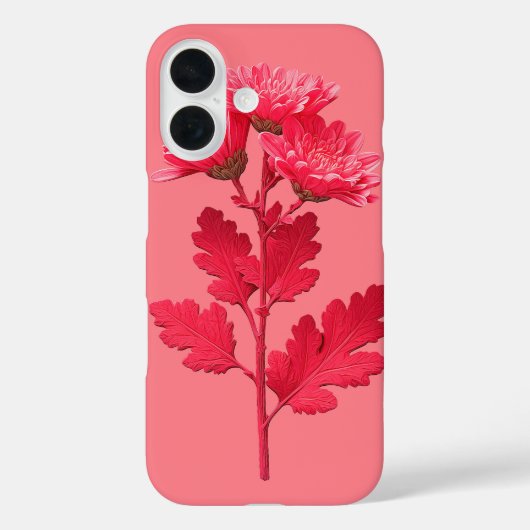 Rosa Chrysantheme Case-Mate iPhone Hülle (Rückseite)