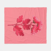 Rosa Chrysantheme  Fleecedecke (Vorderseite (Horizontal))