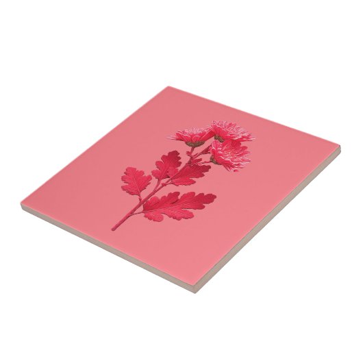 Rosa Chrysantheme Fliese (Seite)