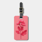 Rosa Chrysantheme Gepäckanhänger (Vorderseite vertikal)