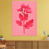 Rosa Chrysantheme  Leinwanddruck (Insitu (Wohnzimmer))
