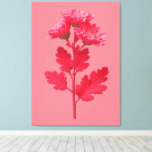 Rosa Chrysantheme  Leinwanddruck (Insitu (Holzboden))