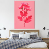 Rosa Chrysantheme  Leinwanddruck (Insitu (Schlafzimmer))