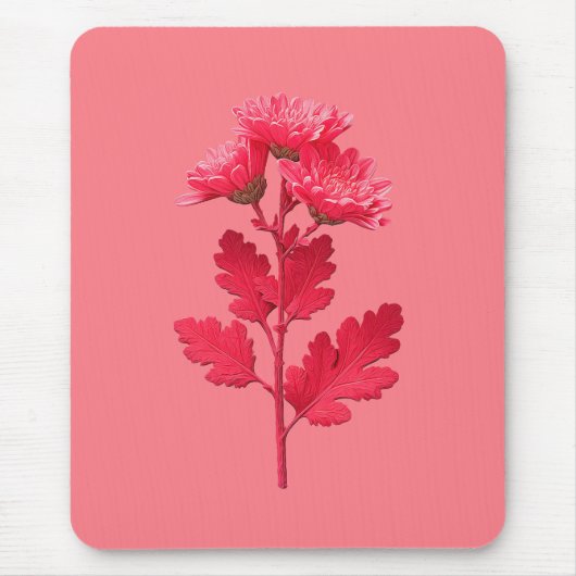 Rosa Chrysantheme Mousepad (Vorne)