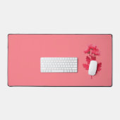 Rosa Chrysantheme Schreibtischunterlage (Tastatur & Maus)