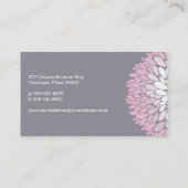 Rosa Chrysantheme Visitenkarte (Rückseite)