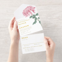 Rosa Chrysanthemen Botanische Hochzeit