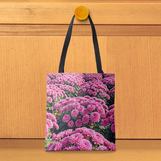 Rosa Chrysanthemen-Tragetasche Tasche