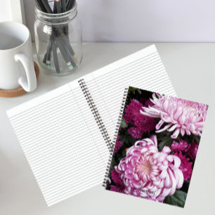 Rosa Chrysanthemenblüten Floral Notizblock