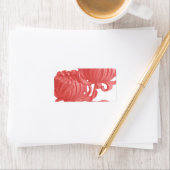 Rosa Chrysanthemum Adressaufkleber (Insitu)