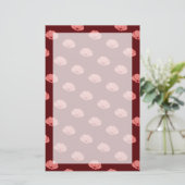 Rosa Chrysanthemum-Blume Briefpapier (Stehend Vorderseite)