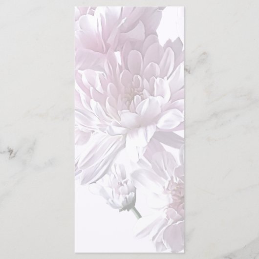 Rosa Chrysanthemum Herzmenü Menükarte (Rückseite)