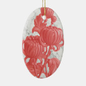Rosa Chrysanthemum Keramik Ornament (Rechts)