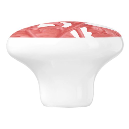 Rosa Chrysanthemum Keramikknauf (Seitenansicht)