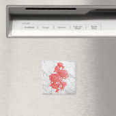 Rosa Chrysanthemum Magnet (In Situ (Geschirrspüler))