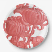 Rosa Chrysanthemum Pappteller (Vorderseite)