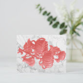 Rosa Chrysanthemum Postkarte (Stehend Vorderseite)