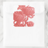 Rosa Chrysanthemum Quadratischer Aufkleber (Tasche)