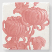 Rosa Chrysanthemum Steinuntersetzer (Vorderseite)