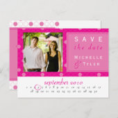 Rosa Circle Save the Date Card Ankündigungspostkarte (Vorne/Hinten)