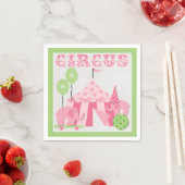 Rosa Circus Birthday Paper Napkins Serviette (Beispiel)