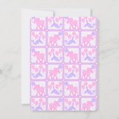 Rosa Circus Kinderdusche ein Mädchen bezaubernd Einladung (Rückseite)