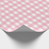 Rosa Classic Buffalo Kariert Pattern Untersetzer Geschenkpapier (Ecke)