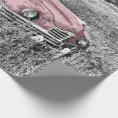 rosa Classic Car Geschenkpapier (Ecke)