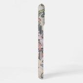 Rosa Clematis Blühende Alphonse Mucha iPhone Hülle (Rechte Seite)