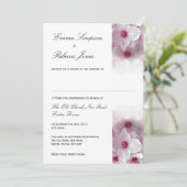 Rosa Clematis - zivile Partnerschafts-Einladung Einladung (Stehend Vorderseite)