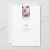 Rosa Clematis - zivile Partnerschafts-Einladung Einladung (Rückseite)
