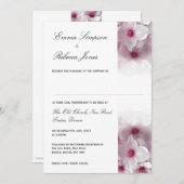 Rosa Clematis - zivile Partnerschafts-Einladung Einladung (Vorne/Hinten)