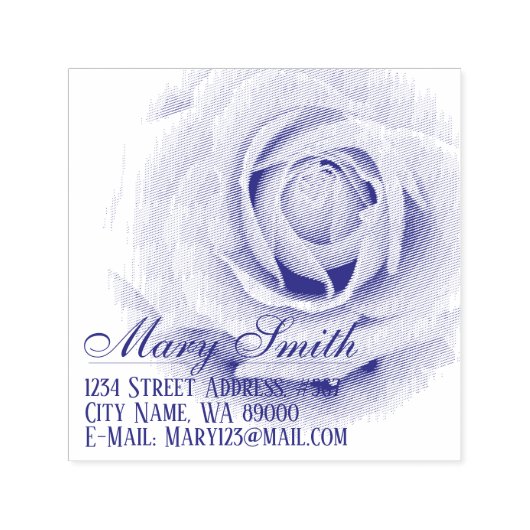 Rosa Climbing Blue Moon Permastempel (Design)