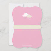 Rosa Cloud Baby Dusche Einladung (Rückseite)
